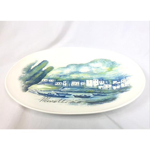 Ceramica Cuore Marettimo 17.75" Oval Platter Seaside Made in Italy - Picture 2 of 5